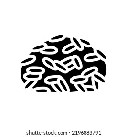 parboiled rice glyph icon vector. parboiled rice sign. isolated symbol illustration