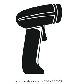 Parcel barcode scanner icon. Simple illustration of parcel barcode scanner vector icon for web design isolated on white background