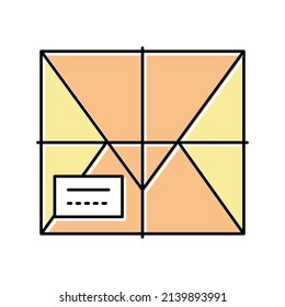 parcel box color icon vector. parcel box sign. isolated symbol illustration