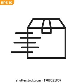 parcel box delivery icon symbol template for graphic and web design collection logo vector illustration