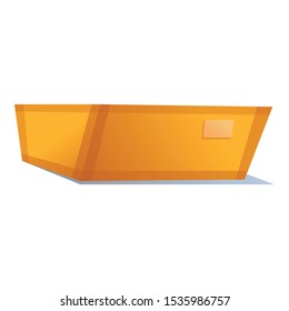 Parcel box icon. Cartoon of parcel box vector icon for web design isolated on white background