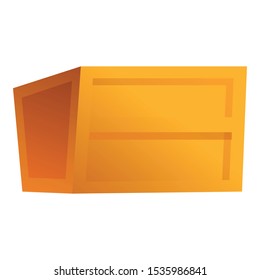 Parcel box icon. Cartoon of parcel box vector icon for web design isolated on white background