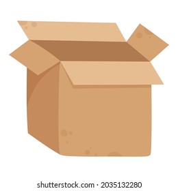 Parcel box icon cartoon vector. Delivery package. Carton cardboard