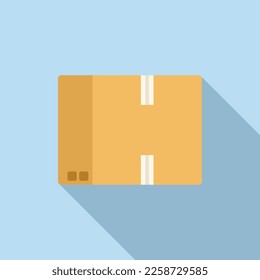 Parcel box icon flat vector. Eco bag. Recycle pack