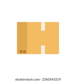 Parcel box icon flat vector. Eco bag. Recycle pack isolated