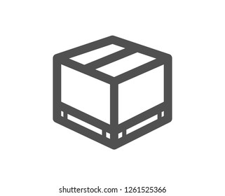 Parcel box icon. Logistics delivery sign. Package tracking symbol. Quality design element. Classic style icon. Vector
