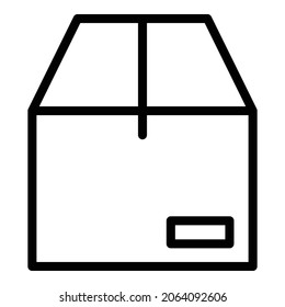 Paketkasten-Symbol. Rahmenpaket, Vektorsymbol für Webdesign einzeln auf weißem Hintergrund