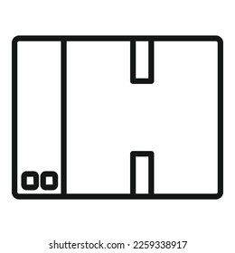 Parcel box icon outline vector. Eco bag. Recycle pack