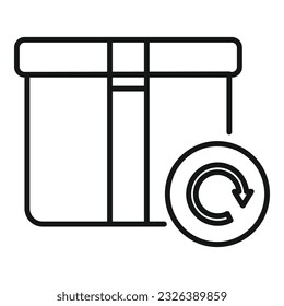 Parcel box icon outline vector. Store gift. Cargo service