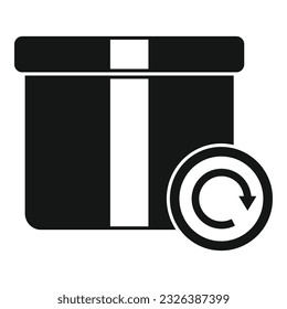 Parcel box icon simple vector. Store gift. Cargo service