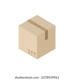 Parcel box isolated. Postal box Vector illustration