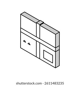 parcel box isometric icon vector. parcel box sign. isolated symbol illustration