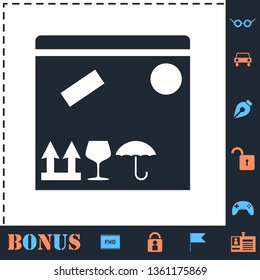 Parcel Box. Perfect icon with bonus simple icons