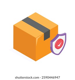 Parcel box with a security shield for safe delivery.
