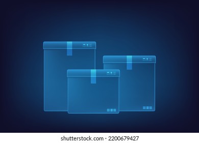 Transparencia del cuadro de parcelas sobre fondo azul. ilustración vectorial.