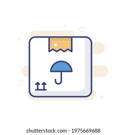 Parcel Box vector filled outline icon style illustration. EPS 10 File