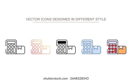 Parcel Calculation icon design with white background stock illustration