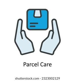 Parcel Care Vector   Fill outline Icon Design illustration. Shipping and delivery Symbol on White background EPS 10 File