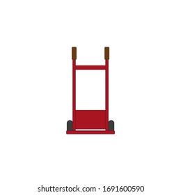 parcel cart on white background