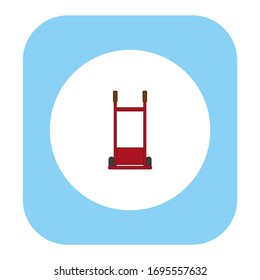 parcel cart on white background