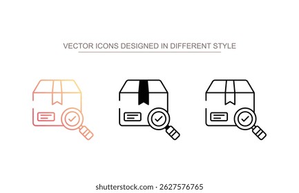 Paquete de comprobación de diseño de icono con fondo blanco Ilustración de stock