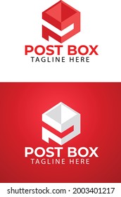 Parcel, Courier Company Logo.
Post Box Logo Design 