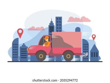 Parcel Courier Express design illustration