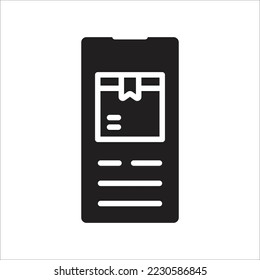 Parcel delivery application. Concept for delivery service. Vector illustration