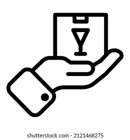 Parcel Delivery Flat Icon Isolated On White Background