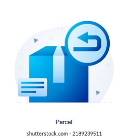 Parcel And Delivery Icon Concept