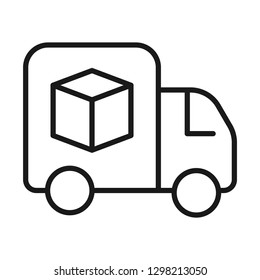 Parcel delivery icon. Line style