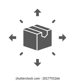 Parcel delivery icon. Logistics service sign. Tracking symbol. Quality design element. Vector