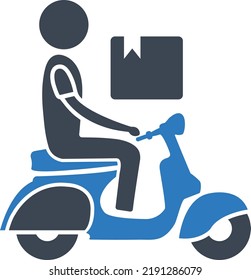 Parcel delivery icon on white background