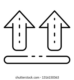 Parcel delivery icon. Outline parcel delivery vector icon for web design isolated on white background