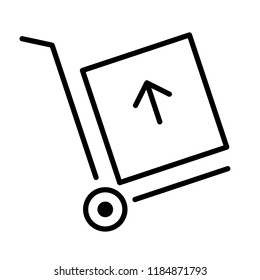 Parcel delivery icon in trendy flat style isolated on grey background. Website pictogram. Internet symbol for your web site design, logo, app, UI. Vector illustration, EPS10.