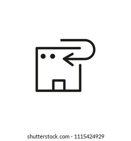 Parcel delivery line icon. Package, box, container. Shipping concept. Vector illustration can be used for topics like delivery, merchandising, relocation