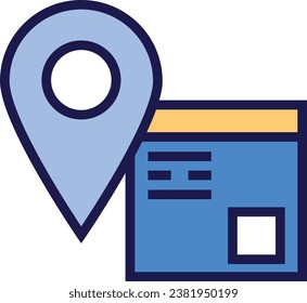 Parcel Delivery Location Icon. Parcel box