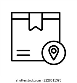 Parcel delivery location icon. Vector illustration for delivery service