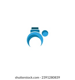 Parcel delivery minimal logo vector design