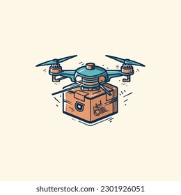 parcel delivery robotic drones logo 