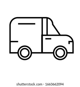Icono de servicio de entrega de paquetes. Entrega rápida y transporte de calidad. iconos vectoriales