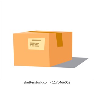 Parcel. Delivery service. Vector illustration in cartoon style