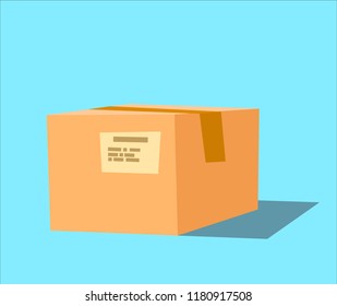 Parcel. Delivery service. Vector illustration in cartoon style
