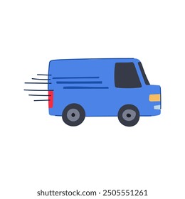 parcel delivery truck cartoon. fleet ing, dispatch route, driver vehicle  sign. isolated symbol vector illustration