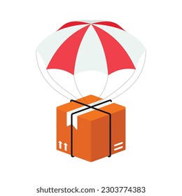 Parcel Delivery  vector Flat Icon Design illustration. Shopping and E commerce Symbol on White background EPS 10 File