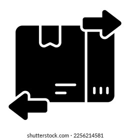 Parcel distribution vector in modern style, premium icon