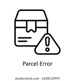 Parcel Error Vector    outline Icon Design illustration. Shipping and delivery Symbol on White background EPS 10 File