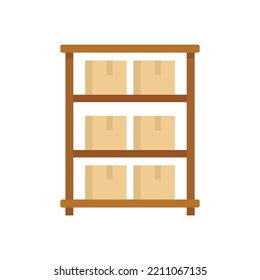 Parcel Food Storage Icon. Flat Illustration Of Parcel Food Storage Vector Icon Isolated On White Background