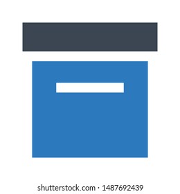 parcel glyph colour vector icon