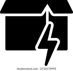 Vector de ilustración de icono de glifo de paquete